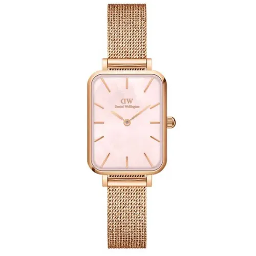 Đồng Hồ Nữ Daniel Wellington Quadro Pressed Melrose 20x26mm DW00100510 Màu Vàng Hồng