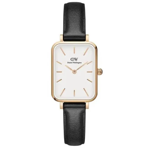 Đồng Hồ Nữ Daniel Wellington Quadro Pressed Sheffield 20x26mm DW00100434 Màu Đen Trắng