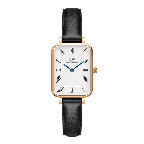 Đồng Hồ Nữ Daniel Wellington Quadro Roman Numerals Sheffield Rose Gold DW00100689 Màu Đen/Trắng