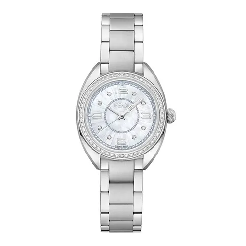Đồng Hồ Nữ Fendi Momento Diamond Mother Of Pearl Dial Watch F218024500B1 Màu Bạc