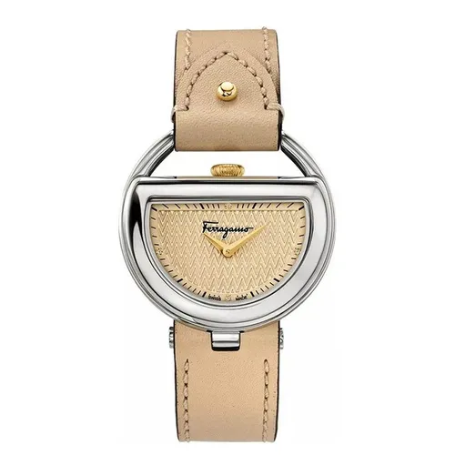 Đồng Hồ Nữ Salvatore Ferregamo Buckle FG5030014 Watch 37mm Màu Be