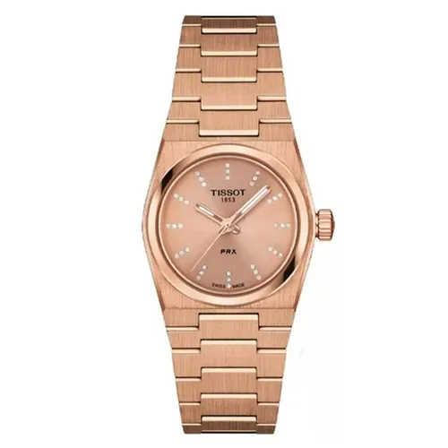 Đồng Hồ Nữ Tissot PRX Quartz T137.010.33.506.00 Màu Vàng Hồng