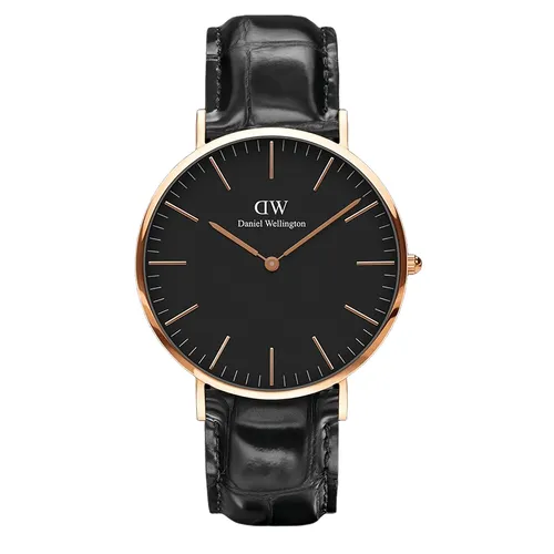 Đồng Hồ Unisex Daniel Wellington Classic Reading Black Rose Gold Màu Đen