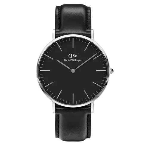 Đồng Hồ Unisex Daniel Wellington Classic Sheffield Black Silver Màu Đen
