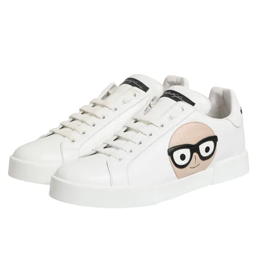 Giày Sneaker Nam Dolce & Gabbana D&G Designer's Patch Portofino White CK0150 AI744 80001 Màu Trắng Size 40