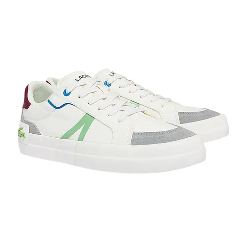 Giày Thể Thao Nam Lacoste Men's L004 Canvas Sneakers 43CMA0055 2L6 Màu Trắng Size 42