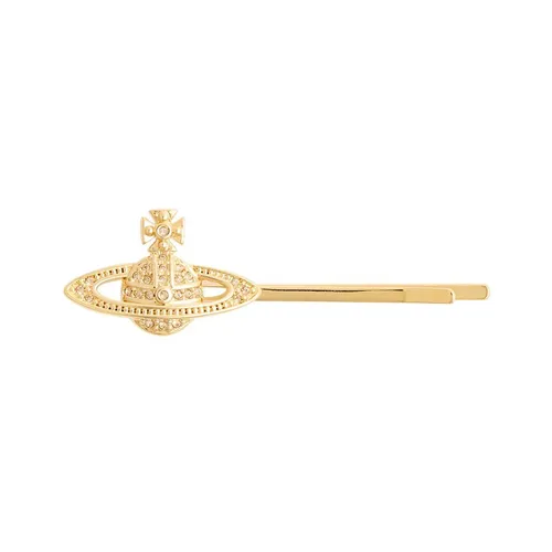 Kẹp Tóc Vivienne Westwood Mini Bas Relief Orb Hair Clip Màu Vàng