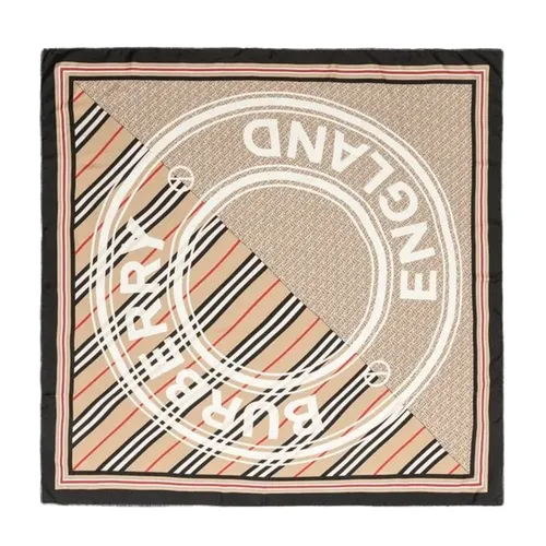 Khăn Lụa Burberry Monogram Heritage Silk Square Phối Màu