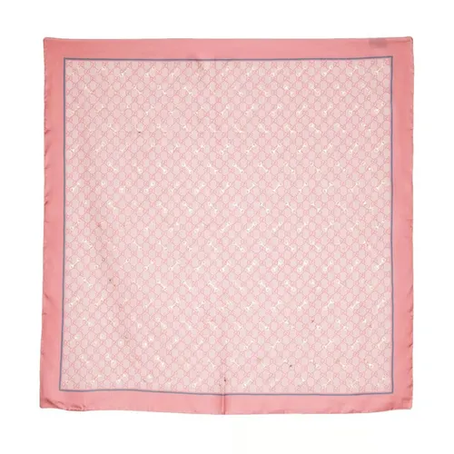 Khăn Lụa Nữ Gucci GG Print Silk Scarf Màu Hồng