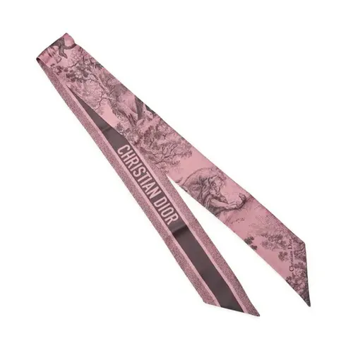 Khăn Lụa Nữ Dior Mitzah Scarf Màu Hồng