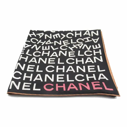 Khăn Quàng Cổ Nữ Chanel Logo Scarf Novelty Scarf 90 x 90cm Màu Đen Họa Tiết
