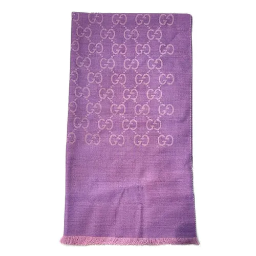 Khăn Quàng Cổ Nữ Gucci Wool Silk Scarf 165904 3G646 5372 Màu Tím