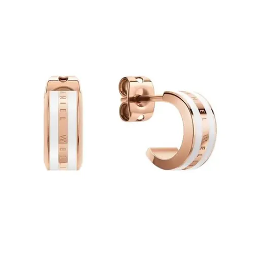 Khuyên Tai Daniel Wellington Emalie Earrings RG White DW00400148 Màu Vàng Hồng