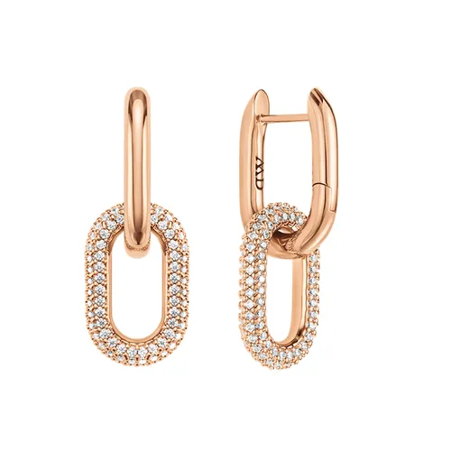 Khuyên Tai Nữ Daniel Wellington Crystal Link Earrings DW00400612 Màu Bạc 27.5mm
