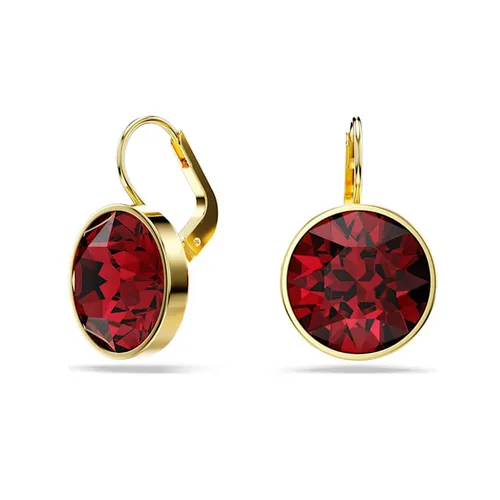 Khuyên Tai Nữ Swarovski Bella Drop Earrings Round Cut Red Rhodium Plated 5724288 Màu Vàng Đỏ