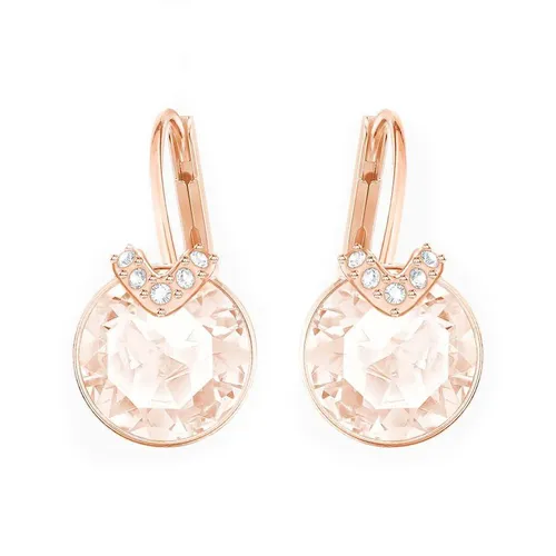 Khuyên Tai Nữ Swarovski Bella V Pierced Earrings Pink Rose-Gold Tone Plated 5299318 Màu Vàng Hồng