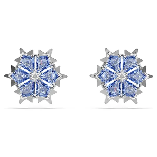 Khuyên Tai Nữ Swarovski Magic stud Earrings Snowflake, Blue, Rhodium Plated 5734242 Màu Xanh Bạc