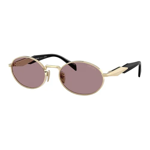 Kính Mát Prada Sunglasses 0PR 65ZS ZVN20I Pale Gold Light Purple Brown Màu Tím/Gold