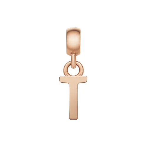 Mặt Dây Chuyền Daniel Wellington Letter Chữ Cái T Màu Vàng Hồng (13mm x 4.55mm)