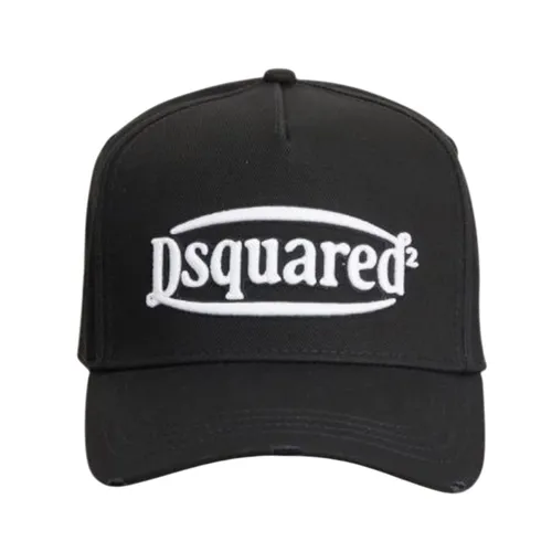 Mũ Nam Dsquared2 Black With Logo Embroidered BCM0781 05C00001 M063 Màu Đen