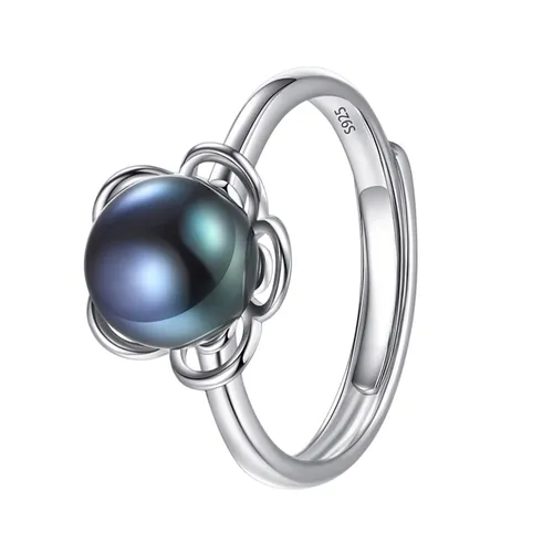 Nhẫn Nữ Jessica Pearl Dark Blossom JR6 Màu Bạc