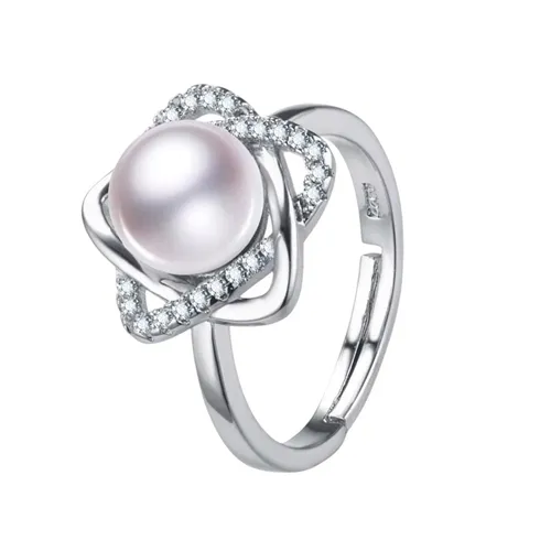 Nhẫn Nữ Jessica Pearl Shining Star JR14 Màu Bạc