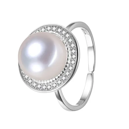 Nhẫn Nữ Jessica Pearl Sparkling Ocean JR16 Màu Bạc