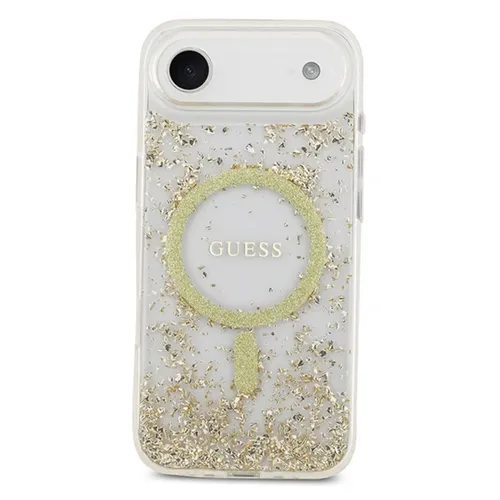 Ốp Điện Thoại Guess Iphone 17 Air Compatible Guess Licensed M-Safe Charging Gold Màu Trong Suốt