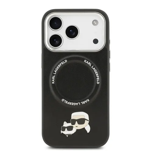 Ốp Điện Thoại Karl Lagerfeld Choupette Pins MagSafe Phone Case Cover iPhone 17 Pro Max Màu Đen