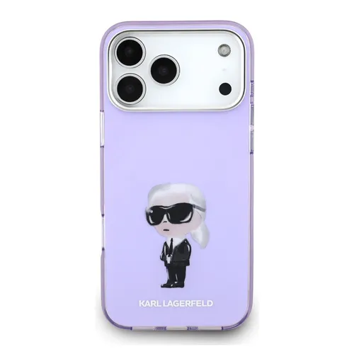 Ốp Điên Thoại Karl Lagerfeld MagSafe IML Aquarelle Karl Head For iPhone 17 Pro Max Màu Tím