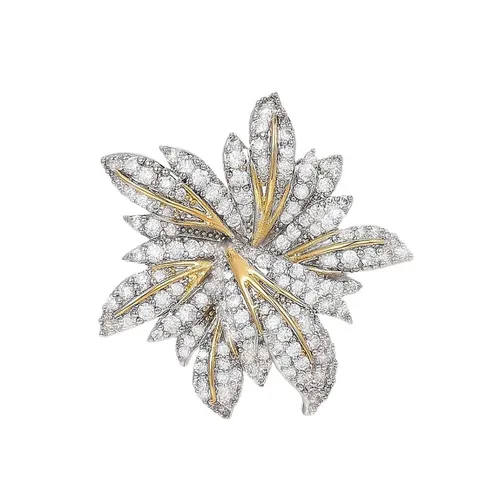 Pin Cài Áo Nữ Meri Leaf Crevice BR894 Màu Vàng