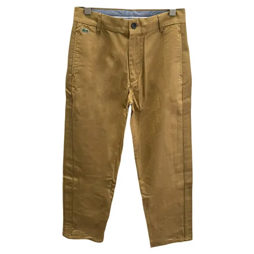 Quần Kaki Nam Lacoste Chinos with Side Lines HH4016 Màu Nâu Vàng Size 30