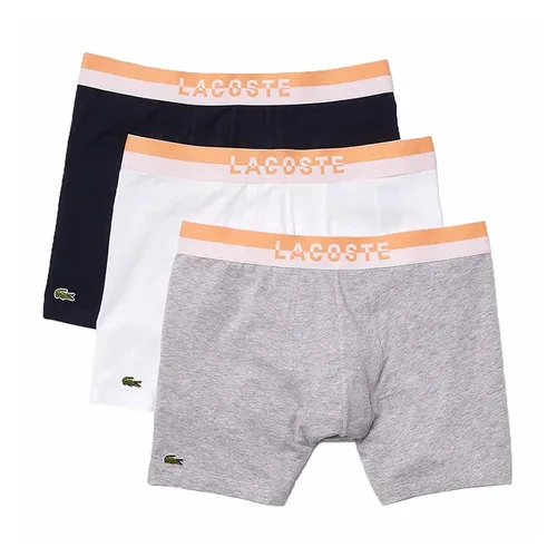 Set 3 Quần Lót Nam Lacoste Boxer 6H3387-51-J1T Màu Đen/Trắng/Xám Size S