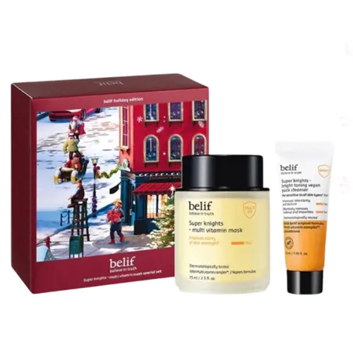 Set Mặt Nạ Ngủ Dưỡng Ẩm Phục Hồi Da Belif Super Knight Multi Vitamin Mask 75ml + Sữa Rửa Mặt 35ml