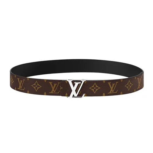 Thắt Lưng Nam Louis Vuitton LV Brown Leather Monogram With LV Logo In Silver M4485 Màu Nâu Size 90