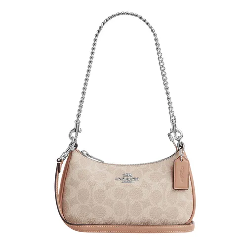 Túi Đeo Chéo Nữ Coach Teri Mini Crossbody Bag In Signature Canvas SV/SAND/TAUPE CW323 Màu Be