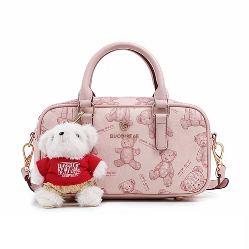 Túi Đeo Chéo Nữ Guoo Bear Bag GU1154-7900 Màu Hồng Nhạt