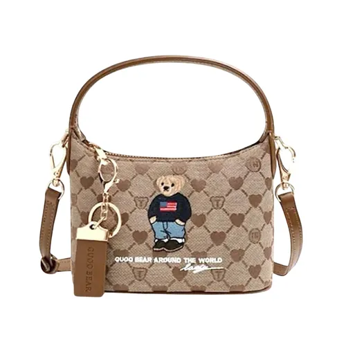 Túi Đeo Chéo Nữ Guoo Bear GU1076-18120 Màu Nâu