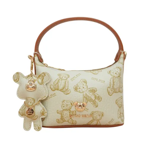 Túi Đeo Chéo Nữ Guoo Bear GU1078-2910 Màu Nâu Trắng