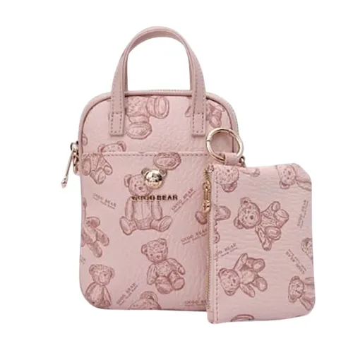 Túi Đeo Chéo Nữ Guoo Bear GU1101-1900 Màu Hồng