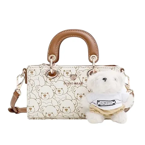 Túi Đeo Chéo Nữ Guoo Bear GU1169-17450 Màu Nâu Trắng