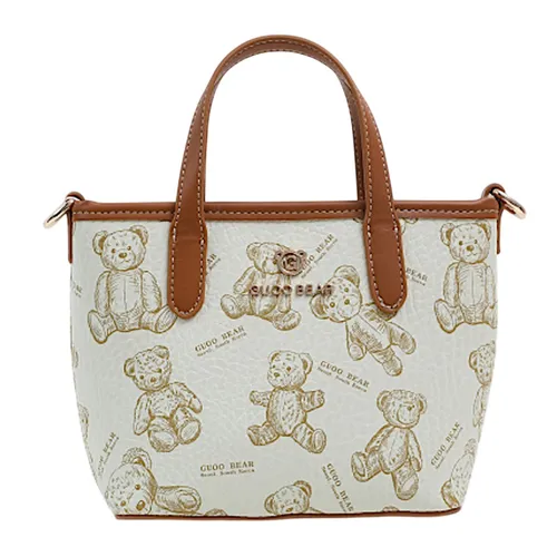 Túi Đeo Chéo Nữ Guoo Bear GU1194-1910 Màu Nâu Trắng