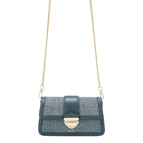 Túi Đeo Chéo Nữ Lyn Riga Xs Crossbody Bag - Blue Variation 2 LL25FBF047 Màu Xanh Blue