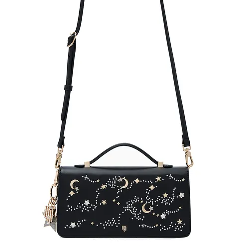 Túi Đeo Chéo Nữ Lyn Stellar Infinite Top Handle Handbag - Black L25FBWA118 Màu Đen