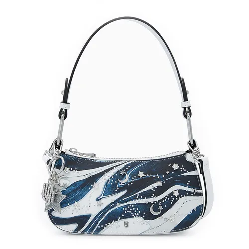 Túi Đeo Vai Nữ Lyn Stellar Infinite Shoulder Bag - Printed White L25FBWA117 Màu Xanh Trắng