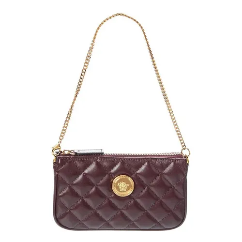 Túi Đeo Vai Nữ Versace Medusa Quilted Leather Pochette Red Màu Đỏ Đô