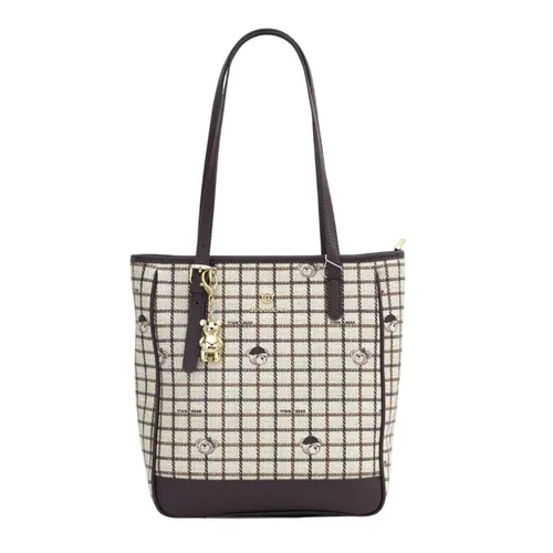 Túi Tote Nữ Guoo Bear GU1261-24130 Màu Kẻ Nâu