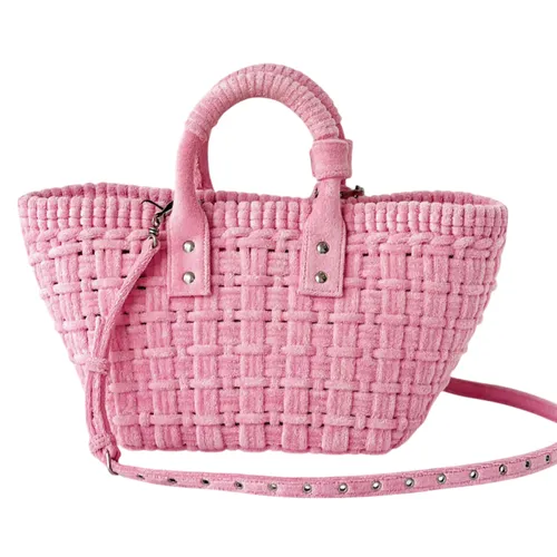 Túi Tote Nữ Balenciaga Bistro Basket Sweet Pink Bag Tweed Màu Hồng