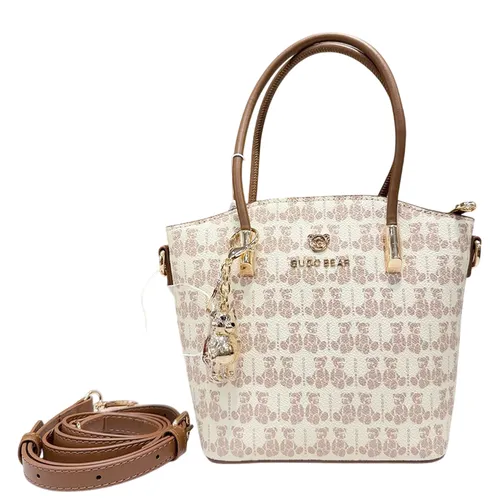 Túi Tote Nữ Guoo Bear GU1178-49220 Màu Trắng Nâu