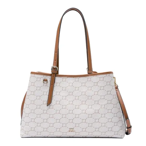 Túi Tote Nữ Lyn Serif XL Bag Printed Tan L26CBWA026 Màu Trắng Nâu